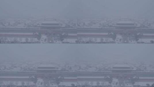 北京雪景 故宫雪景 北京下雪高清在线视频素材下载