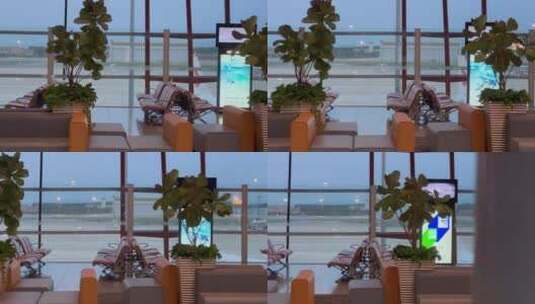 北京首都国际机场T3航站楼候机厅高清在线视频素材下载