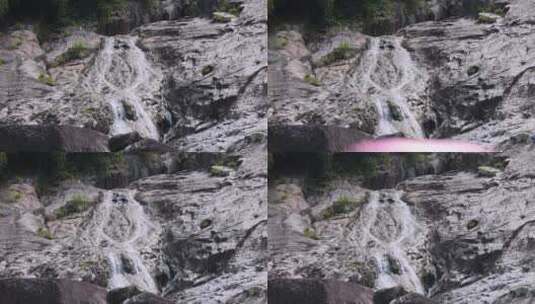 一条倾泻而下的瀑布高清在线视频素材下载