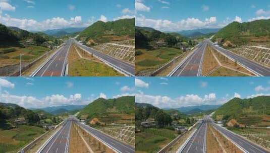 高速公路视频准备通车的云南山区高速公路高清在线视频素材下载