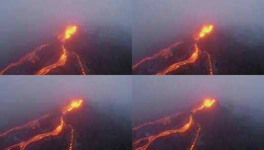  火山爆发景观高清在线视频素材下载