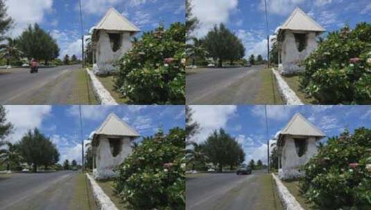教堂前的道路高清在线视频素材下载