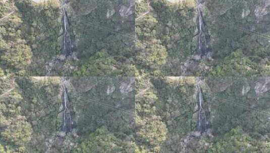 山里的瀑布航拍高清在线视频素材下载