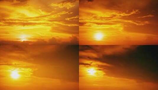 黄昏夕阳天空延时摄影高清在线视频素材下载
