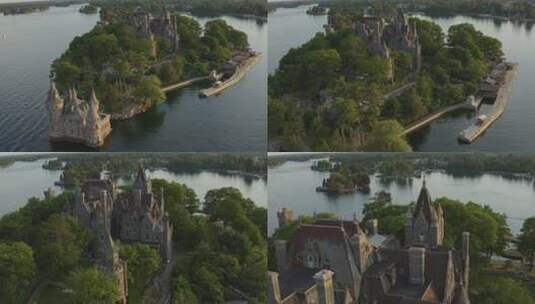 航拍城堡风景高清在线视频素材下载