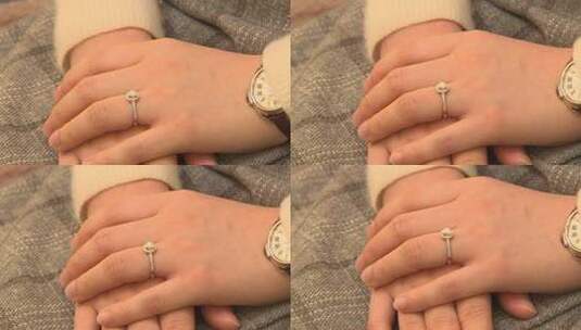 0651 戴着结婚戒指的手高清在线视频素材下载
