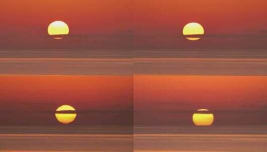 大海日落唯美夕阳海面落日风景高清在线视频素材下载