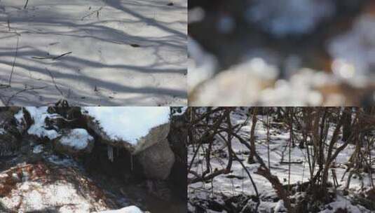 山涧冰水溪流高清在线视频素材下载