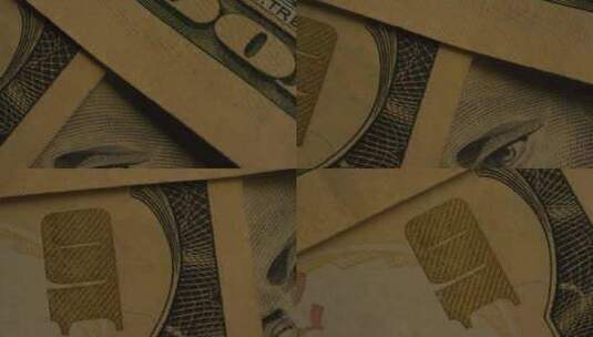 美国鹰盾背景上美国纸币的旋转镜头-MONEY 0438高清在线视频素材下载