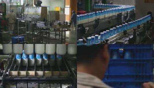 生产线 牛奶产品高清在线视频素材下载