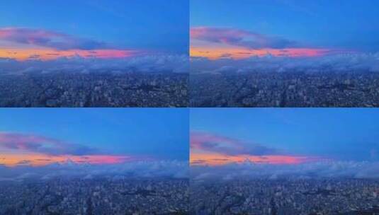 夏天 晚霞 云层 黄昏 日落 天空 海南 空镜高清在线视频素材下载