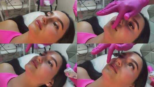 水疗中心的美容师做的丰唇手术高清在线视频素材下载