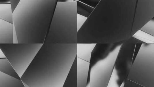黑白金属质感形状背景高清在线视频素材下载