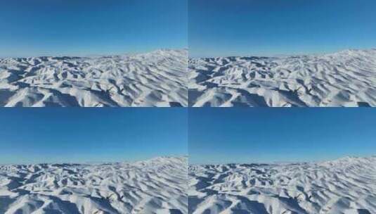航拍中国新疆阿勒泰冬季风光高清在线视频素材下载