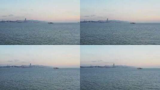青岛胶州湾风光航拍4K视频高清在线视频素材下载