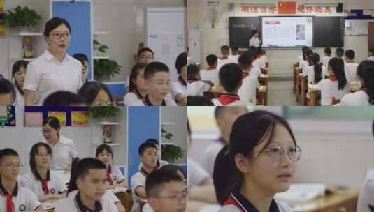 中学教师语文课高清在线视频素材下载