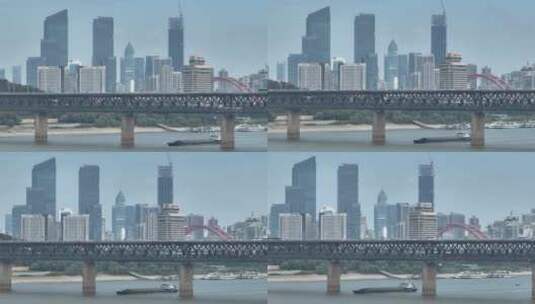 武汉长江大桥高清在线视频素材下载
