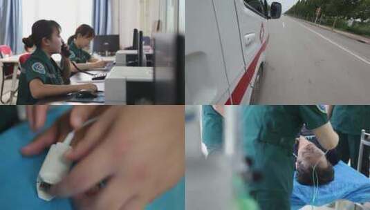 医院 120急救 出诊全流程高清在线视频素材下载