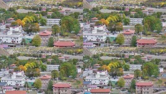 航拍四川甘孜新都桥甲根坝彩林秋景风光高清在线视频素材下载