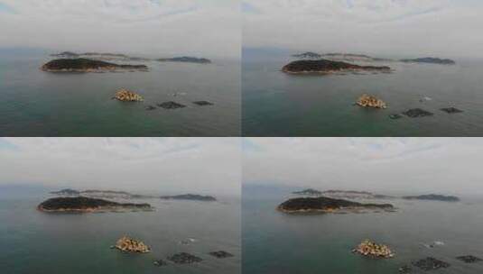 航拍福建漳州龙海浯屿岛海岛风光高清在线视频素材下载