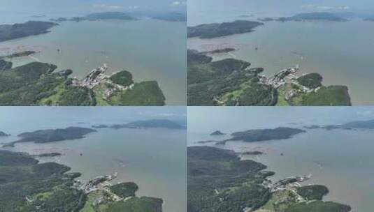 大海航拍 福建霞浦 嵛山岛天湖 岛屿森林高清在线视频素材下载