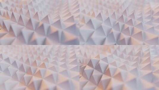 三角形吸音棉材料3D渲染高清在线视频素材下载