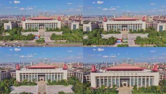 昆明云南文学艺术馆航拍城市建筑高清在线视频素材下载