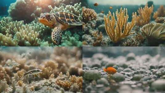 大海 海底 海水水下 海下珊瑚高清在线视频素材下载