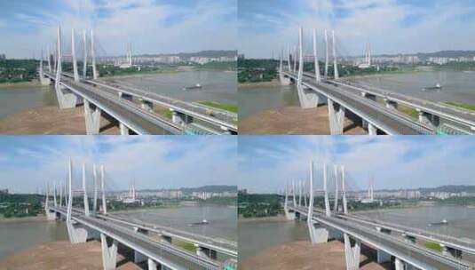 李家沱长江大桥航拍高清在线视频素材下载