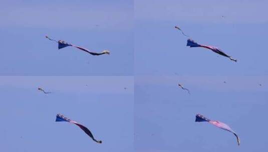 天空中飞舞的风筝高清在线视频素材下载