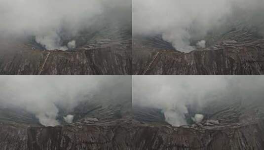 航拍Bromo火山高清在线视频素材下载