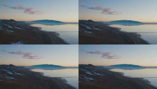 盐湖，天线，景观，风景高清在线视频素材下载