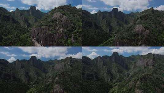 温州永嘉楠溪江十二峰风景名胜区景院高清在线视频素材下载