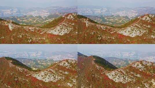 长江三峡巫峡红叶高清在线视频素材下载