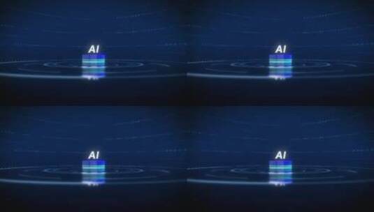 AI应用01（ae模板）虚拟演播厅 蓝色高清AE视频素材下载