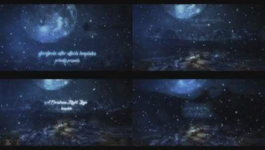 唯美星空粒子圣诞魔术标题开场片头AE模版高清AE视频素材下载