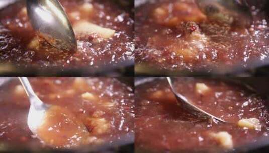 熬粥 做饭 养胃 紫薯粥 银耳羹 (4)高清在线视频素材下载