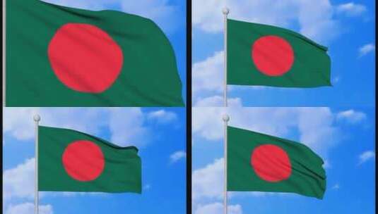 孟加拉国的国旗高清在线视频素材下载