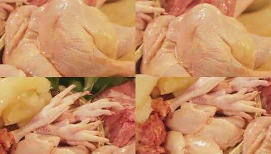 猪蹄鸡腿鸡蛋鸭货各种卤肉原材料 (3)高清在线视频素材下载