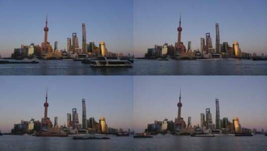 上海外滩，东方明珠，日转夜延时，6K高清在线视频素材下载