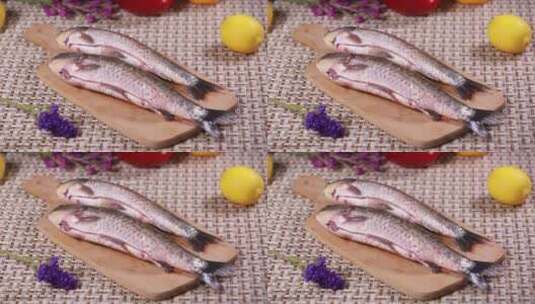 草鱼鲢鱼鱼肉高清在线视频素材下载