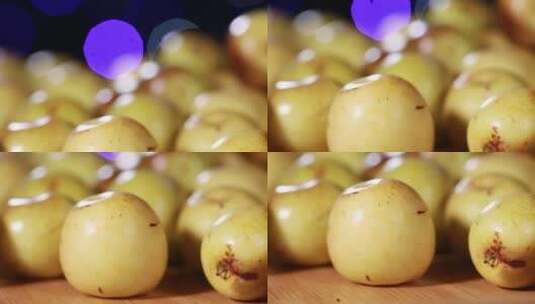 青枣生枣没成熟的冬枣高清在线视频素材下载