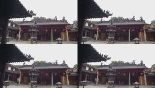 杭州飞来峰三天竺法镜寺建筑高清在线视频素材下载