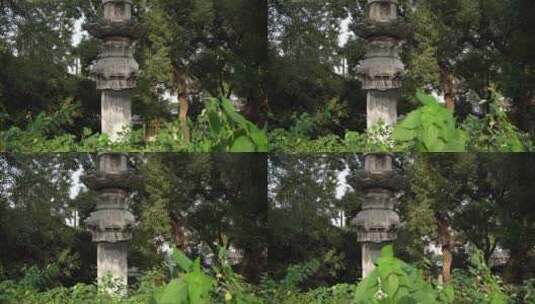 杭州凤凰山景区古梵天寺经幢高清在线视频素材下载