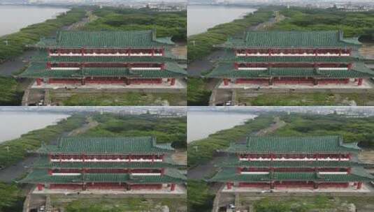 江西赣州八镜台竖屏航拍高清在线视频素材下载