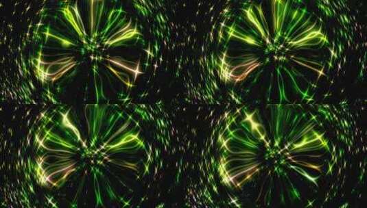 旋转绿色黑洞漩涡宇宙分裂星空流星玄幻流光高清在线视频素材下载