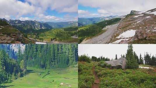 登山道路驴友旅游GoPro视角风景高清在线视频素材下载