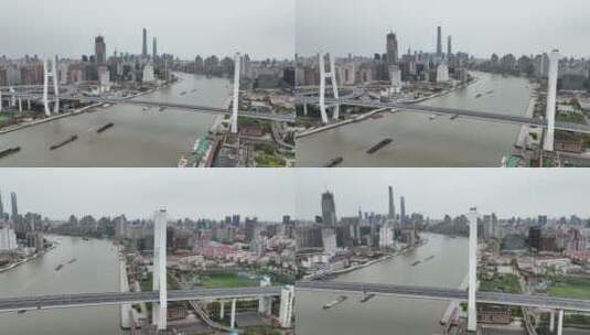 上海南浦大桥无车空城009高清在线视频素材下载