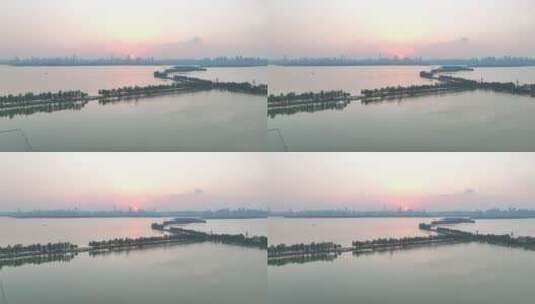 武汉东湖风景区，横移镜头高清在线视频素材下载