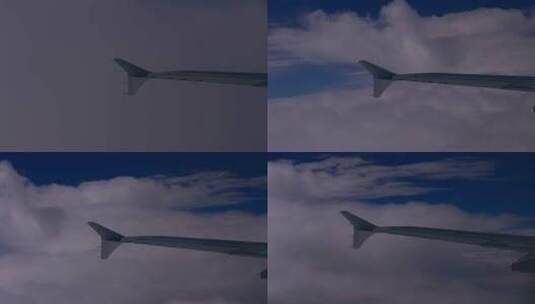 机翼在云层中飞行10高清在线视频素材下载